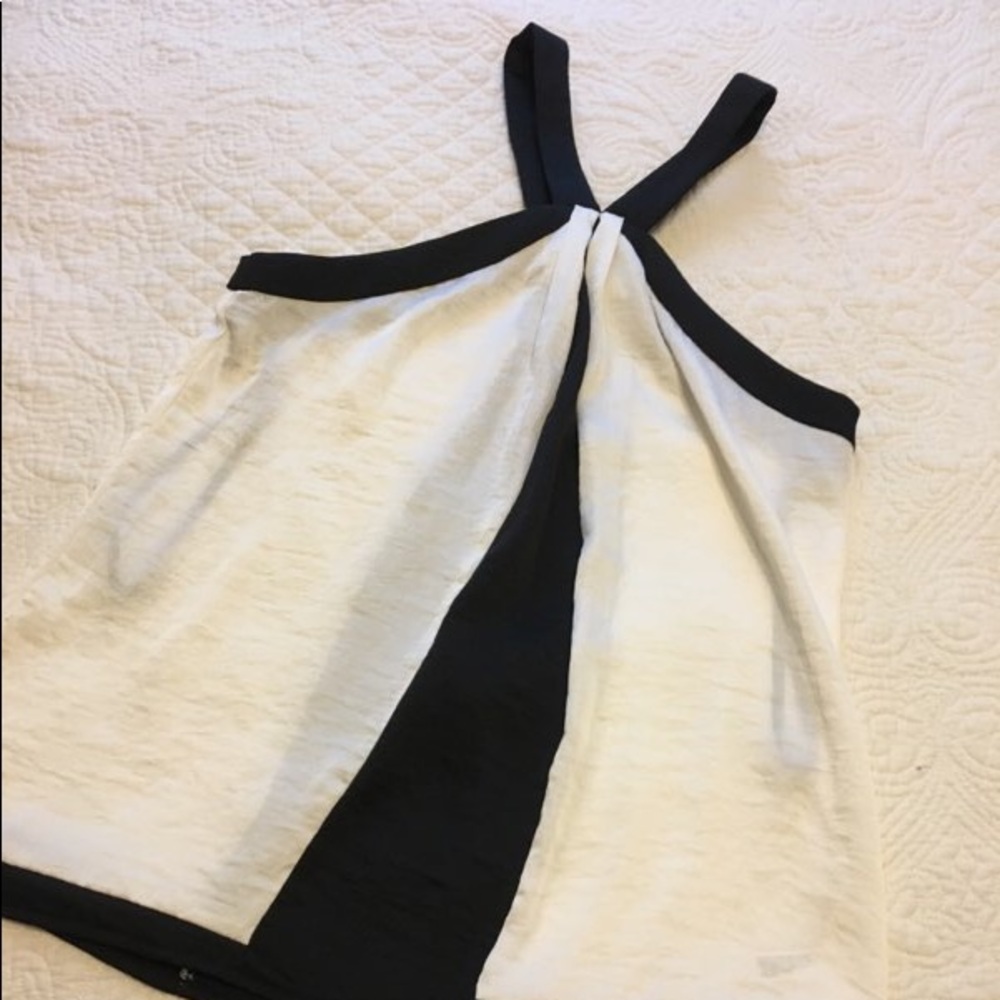 The Limited Black & White Halter Top Size XS